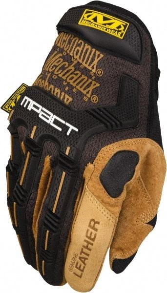 Mechanix Wear - Size XL (11) Split Leather Work Gloves - For General Purpose, Uncoated, Hook & Loop Cuff, Full Fingered, Black, Paired - Americas Industrial Supply