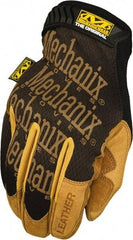 Mechanix Wear - Size M (9) Split Leather Work Gloves - For General Purpose, Uncoated, Hook & Loop Cuff, Full Fingered, Black, Paired - Americas Industrial Supply