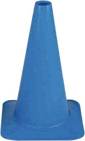 PRO-SAFE - 18" High, Blue Sport Traffic Cone - 12" Base Width, 2.5 Lb - Americas Industrial Supply