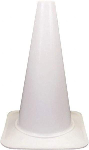 PRO-SAFE - 18" High, White Sport Traffic Cone - 12" Base Width, 2.5 Lb - Americas Industrial Supply