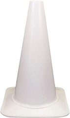 PRO-SAFE - 18" High, White Sport Traffic Cone - 12" Base Width, 2.5 Lb - Americas Industrial Supply