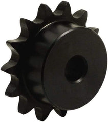 Tritan - 22 Teeth, 1/4" Chain Pitch, Chain Size 25, Plain Bore Sprocket - 1/4" Bore Diam, 1.757" Pitch Diam, 1.89" Outside Diam - Americas Industrial Supply