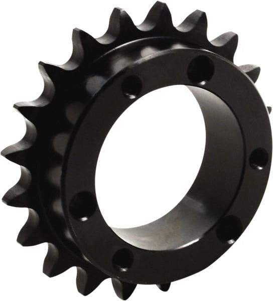 Tritan - 20 Teeth, 1" Chain Pitch, Chain Size 80, QD Sprocket - 6.392" Pitch Diam, 6.929" Outside Diam - Americas Industrial Supply