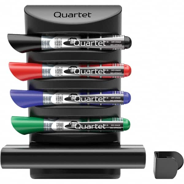 Quartet - Assorted Colors, Prestige 2 Connects Marker Caddy with Markers & Eraser - Includes 4 Chisel-Tip Markers, For Use with Dry Erase Marker Boards - Americas Industrial Supply