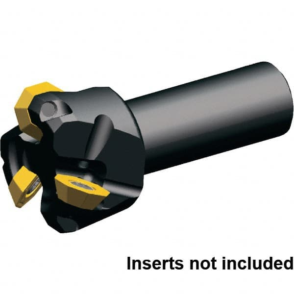 Kennametal - 3 Inserts, 32mm Cut Diam, 20mm Arbor Diam, 3.51mm Max Depth of Cut, Indexable Square-Shoulder Face Mill - 45° Lead Angle, 76mm High, OF.T06L5AF.N. Insert Compatibility, Through Coolant, Series KSOM Mini - Americas Industrial Supply