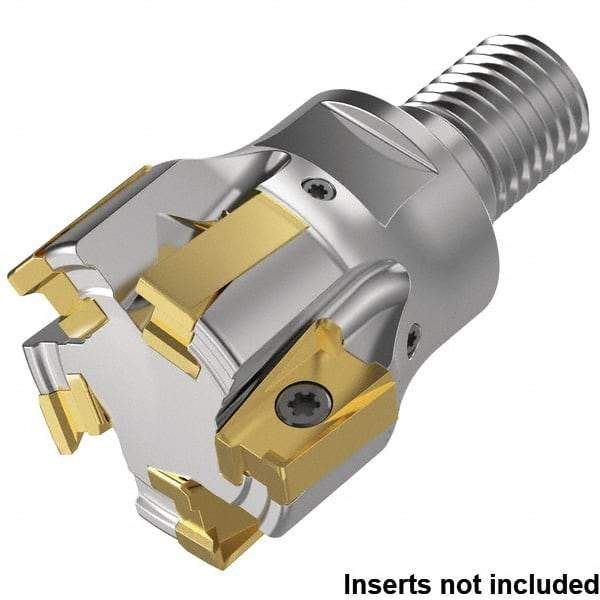 Kennametal - 32mm Cut Diam, 15.5mm Max Depth of Cut, 1.142" Shank Diam, 64mm OAL, Indexable Square Shoulder End Mill - LNGU15T608SRGE Inserts, M16 Modular Connection, 0° Lead Angle, Through Coolant, Series MILL 4-15 - Americas Industrial Supply