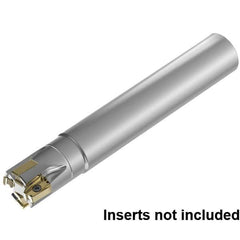 Kennametal - 40mm Cut Diam, 15.5mm Max Depth of Cut, 32mm Shank Diam, 200mm OAL, Indexable Square Shoulder End Mill - LNGU15T608SRGE Inserts, Cylindrical Shank, 0° Lead Angle, Through Coolant, Series MILL 4-15 - Americas Industrial Supply