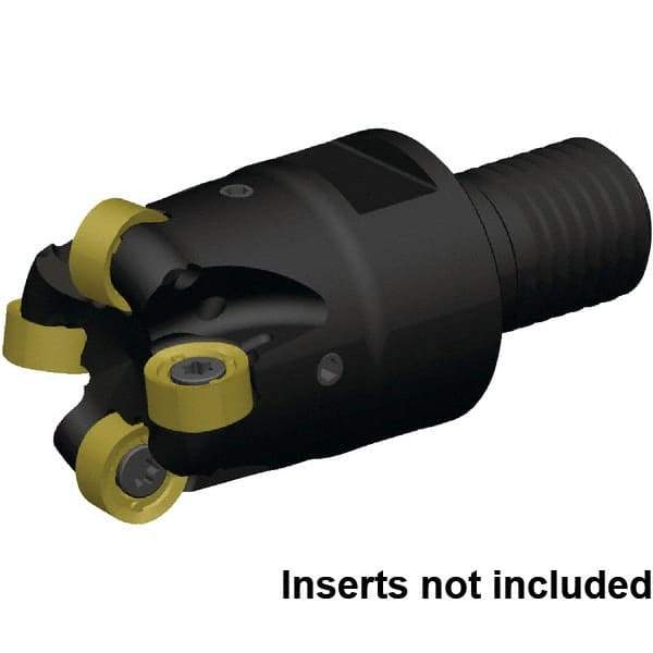 Kennametal - 1" Cutting Diam, 21mm Shank Diam, 1" Max Depth of Cut, Straight Shank Indexable Copy End Mill - 3 Inserts, RN.J10T3M0.N.. Insert, KDR Toolholder, Steel, Through Coolant - Americas Industrial Supply