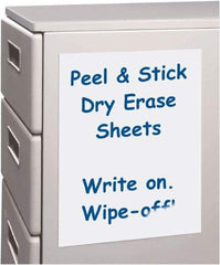 C-LINE - 11" High x 8-1/2" Wide Peel & Stick Dry Erase Sheets - Laminated - Americas Industrial Supply