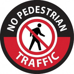 NMC - "No Pedestrian Traffic", 36" Long x 36" Wide, Sportwalk Safety Sign - Rectangle, 0.005" Thick, Use for Workplace/Safety - Americas Industrial Supply