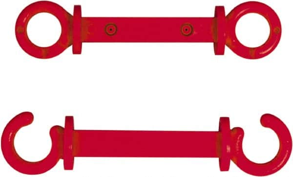 NMC - 2" High x 1/4" Long x 2" Wide Barrier C-Hook - Plastic, Uncoated, Red, Use with Plastic Chain - Americas Industrial Supply