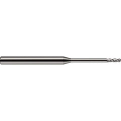 Harvey Tool - Ball End Mills; Mill Diameter (Decimal Inch): 0.0400 ; Number of Flutes: 4 ; Length of Cut (Decimal Inch): 0.1200 ; Material: Solid Carbide ; Overall Length (Inch): 1-1/2 ; Overall Length (Decimal Inch): 1.50000 - Exact Industrial Supply