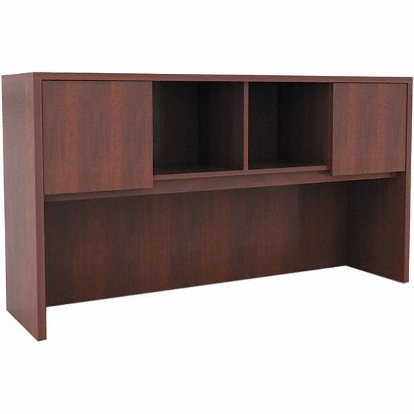 ALERA - 58.88" Long x 35-1/2" High x 15" Deep, Kneespace Credenza - Medium Cherry, Woodgrain Laminate - Americas Industrial Supply