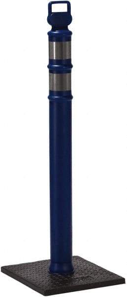 PRO-SAFE - 46" High x 4" Wide Reflective Delineator Post - High Density Polyethylene (HDPE), 3 Lbs, Blue - Americas Industrial Supply