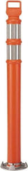 PRO-SAFE - 46" High x 4" Wide Reflective Delineator Post - High Density Polyethylene (HDPE), 5 Lbs, Orange - Americas Industrial Supply