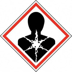 NMC - Hazardous Materials Label, Header: Health Hazard - Legend: GHS - Graphic, English, Black & Red, 4" Long x 4" High, No Coating - Americas Industrial Supply