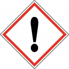 NMC - Hazardous Materials Label, Header: Harmful Irritant Warning - Legend: GHS - Graphic, English, Black & Red, 4" Long x 4" High, No Coating - Americas Industrial Supply