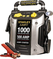 Stanley - 12 Volt Jump Starter with Inflator - 500 Amps, 1,000 Peak Amps - Americas Industrial Supply