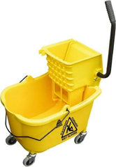 O-Cedar - 33 Qt Plastic Bucket & Wringer - 34" Long x 22" High x 15" Wide, Yellow - Americas Industrial Supply