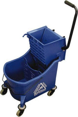 O-Cedar - 36 Qt Plastic Bucket & Wringer - 23" Long x 38" High x 14" Wide, Blue - Americas Industrial Supply