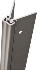 Stanley - 79" Long x 5" Wide, Aluminum Continuous Hinge - 0.11" Thick, With Holes - Americas Industrial Supply