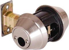 Stanley - 1-3/8 to 2" Door Thickness, Bright Chrome Finish, Double Cylinder Deadbolt - Nonhanded Handling, Key Override, Double Cylinder - Americas Industrial Supply