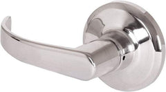Stanley - Grade 2 Dummy Lever Lockset - 2-3/8 & 2-3/4" Back Set, Keyless Cylinder, Brass Alloy, Bright Chrome Finish - Americas Industrial Supply