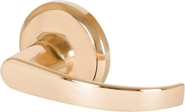 Stanley - Grade 2 Dummy Lever Lockset - 2-3/8 & 2-3/4" Back Set, Keyless Cylinder, Brass Alloy, Bright Brass Finish - Americas Industrial Supply