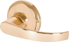 Stanley - Grade 2 Dummy Lever Lockset - 2-3/8 & 2-3/4" Back Set, Keyless Cylinder, Brass Alloy, Bright Brass Finish - Americas Industrial Supply