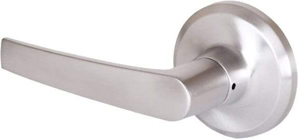 Stanley - Grade 2 Dummy Lever Lockset - 2-3/8 & 2-3/4" Back Set, Keyless Cylinder, Brass Alloy, Satin Chrome Finish - Americas Industrial Supply