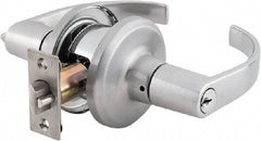 Stanley - Grade 2 Storeroom Lever Lockset - 2-3/8 & 2-3/4" Back Set, Brass Alloy, Satin Chrome Finish - Americas Industrial Supply