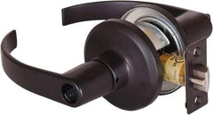 Stanley - Grade 2 Office Lever Lockset - 2-3/8 & 2-3/4" Back Set, Brass Alloy, Oil Rubbed Bronze Finish - Americas Industrial Supply