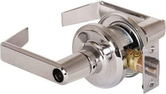 Stanley - Grade 2 Office Lever Lockset - 2-3/8 & 2-3/4" Back Set, Brass Alloy, Bright Chrome Finish - Americas Industrial Supply