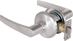Stanley - Grade 2 Passage Lever Lockset - 2-3/8 & 2-3/4" Back Set, Keyless Cylinder, Brass Alloy, Satin Chrome Finish - Americas Industrial Supply