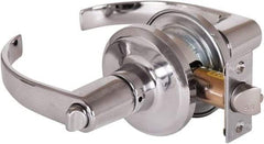Stanley - Grade 2 Office Lever Lockset - 2-3/8 & 2-3/4" Back Set, Brass Alloy, Bright Chrome Finish - Americas Industrial Supply
