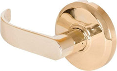 Stanley - Grade 2 Dummy Lever Lockset - 2-3/4" Back Set, Keyless Cylinder, Brass Alloy, Bright Brass Finish - Americas Industrial Supply