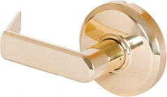 Stanley - Grade 2 Dummy Lever Lockset - 2-3/4" Back Set, Keyless Cylinder, Brass Alloy, Bright Brass Finish - Americas Industrial Supply