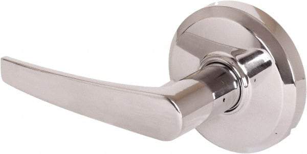 Stanley - Grade 2 Dummy Lever Lockset - 2-3/4" Back Set, Keyless Cylinder, Brass Alloy, Bright Chrome Finish - Americas Industrial Supply