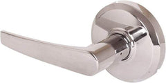 Stanley - Grade 2 Dummy Lever Lockset - 2-3/4" Back Set, Keyless Cylinder, Brass Alloy, Bright Chrome Finish - Americas Industrial Supply