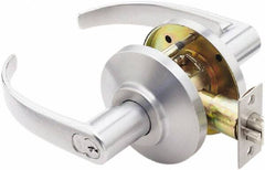 Best - Grade 2 Storeroom Lever Lockset - 2-3/4" Back Set, Key In Lever Cylinder, Brass Alloy, Satin Chrome Finish - Americas Industrial Supply