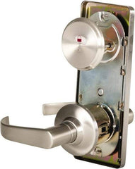 Stanley - Grade 2 Passage Lever Lockset - 2-3/4" Back Set, Keyless Cylinder, Brass Alloy, Nickel Finish - Americas Industrial Supply