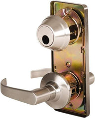 Stanley - Grade 2 Passage Lever Lockset - 2-3/4" Back Set, Keyless Cylinder, Brass Alloy, Nickel Finish - Americas Industrial Supply