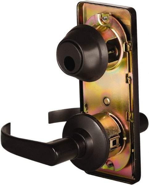 Stanley - Grade 2 Passage Lever Lockset - 2-3/4" Back Set, Keyless Cylinder, Brass Alloy, Oil Rubbed Bronze Finish - Americas Industrial Supply