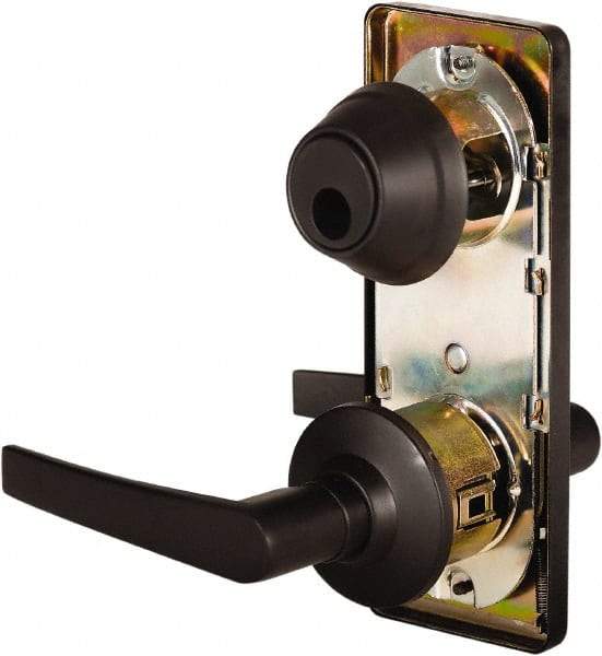 Stanley - Grade 2 Passage Lever Lockset - 2-3/4" Back Set, Keyless Cylinder, Brass Alloy, Oil Rubbed Bronze Finish - Americas Industrial Supply