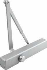 Stanley - 9-3/4" Closer Body Length, Multi-Size Closer Manual Damper - Painted Aluminum Finish, Reversible - Americas Industrial Supply