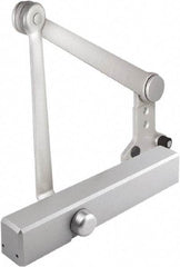 Stanley - 12-1/4" Closer Body Length, Multi-Size Closer Manual Damper - Painted Aluminum Finish, Reversible - Americas Industrial Supply