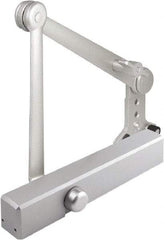 Stanley - 12-1/4" Closer Body Length, Multi-Size Closer Manual Damper - Painted Aluminum Finish, Reversible - Americas Industrial Supply