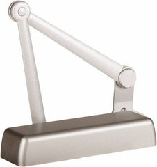 Stanley - 11-1/4" Closer Body Length, Multi-Size Closer Manual Damper - Painted Aluminum Finish, Reversible - Americas Industrial Supply