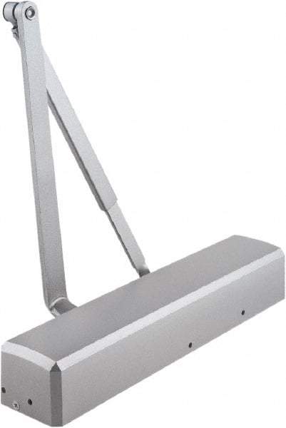 Stanley - Multisized Power Operated Damper - Multimount, Reversible Hand, Painted Aluminum Finish - Americas Industrial Supply