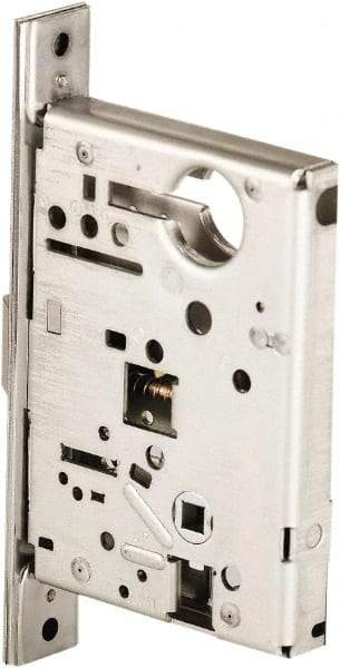 Stanley - Grade 1 All Purpose Lever Lockset - 2-3/4" Back Set, Best SFIC Cylinder, Brass Alloy, Satin Chrome Finish - Americas Industrial Supply